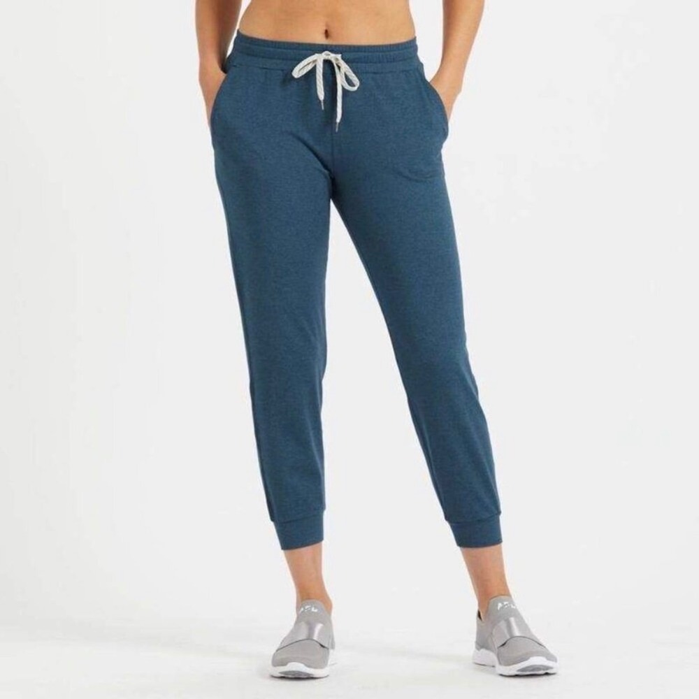 Vuori Performance Jogger Pants VW303 Indigo Heather Teal Blue Size Small